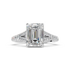 Emerald Split-Shank Engagement Ring with Pear Accents (2.31 cttw)