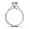 Emerald Split-Shank Engagement Ring with Pear Accents (2.31 cttw)