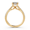 Emerald Split-Shank Engagement Ring with Pear Accents (2.31 cttw)