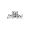 Emerald Nature-Inspired Vine Engagement Ring with Marquise Accents (2.31 cttw)