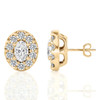 Oval Halo Stud Earrings (1.00 ct.tw.)
