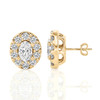 Oval Halo Stud Earrings (2.00 ct.tw.)