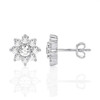 Floral Design Halo Studs Earrings (0.50 ct.tw.)