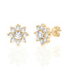 Floral Design Halo Studs Earrings (0.50 ct.tw.)