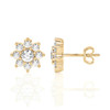 Floral Design Halo Studs Earrings (0.50 ct.tw.)