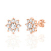 Floral Design Halo Studs Earrings (0.50 ct.tw.)