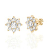 Floral Design Halo Studs Earrings (1.00 ct.tw.)