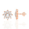 Floral Design Halo Studs Earrings (1.00 ct.tw.)