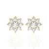Floral Design Halo Studs Earrings (2.00 ct.tw.)