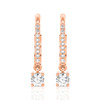 Round Diamond Drop Hoops Earrings (0.50 ct.tw.)