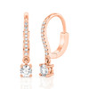Round Diamond Drop Hoops Earrings (0.50 ct.tw.)