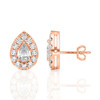 Pear Shape Halo Stud Earrings (1.00 ct.tw.)