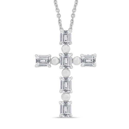 Emerald Cross Pendant (0.50 ct.tw)