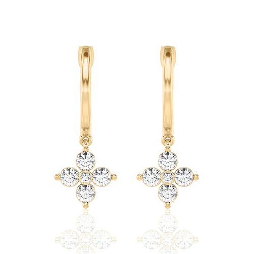 Flower Petal Huggie Earrings (1.00 ct.tw.)