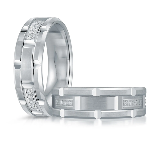 14K White Gold 7mm Diamond Ring (0.20 ct.tw.)