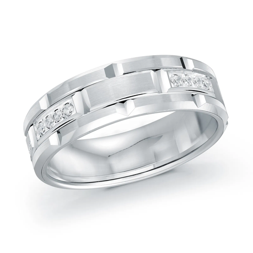 14K White Gold 7mm Diamond Ring (0.20 ct.tw.)