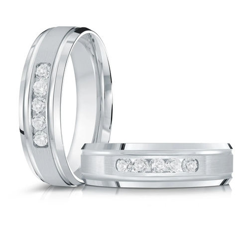 14K White Gold 6mm Diamond Ring (0.30 ct.tw.)