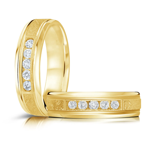 14K Yellow Gold 6mm Diamond Ring (0.30 ct.tw.)