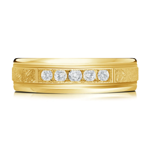 14K Yellow Gold 6mm Diamond Ring (0.30 ct.tw.)