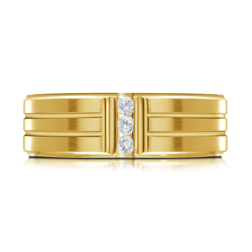 14K Yellow Gold 7mm Diamond Ring (0.10 ct.tw.)