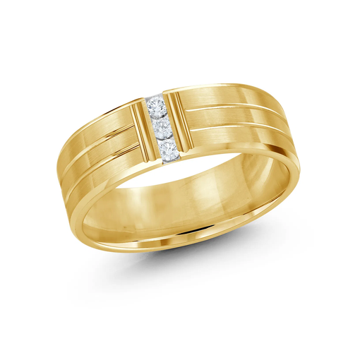 14K Yellow Gold 7mm Diamond Ring (0.10 ct.tw.)