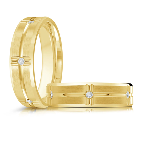 14K Yellow Gold 6mm Diamond Ring (0.10 ct.tw.)