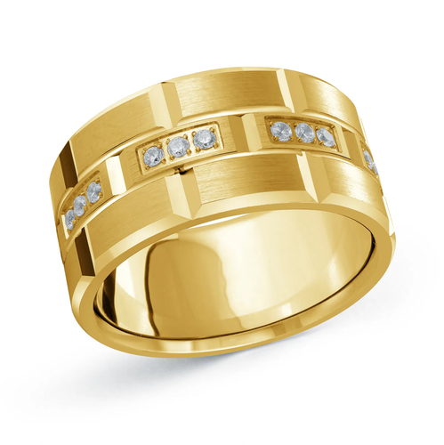 14K Yellow Gold 11mm Diamond Ring (0.40 ct.tw.)