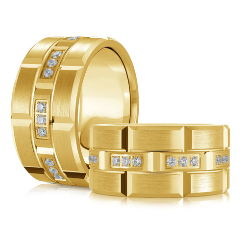 14K Yellow Gold 11mm Diamond Ring (0.40 ct.tw.)