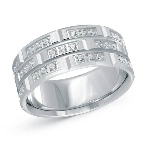 14K White Gold 9mm Diamond Ring (1.10 ct.tw.)