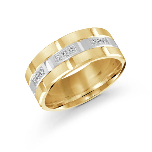 14K Yellow and White Gold 9mm Diamond Ring (0.30 ct.tw.)