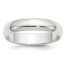 Platinum 5mm Half-Round Band
