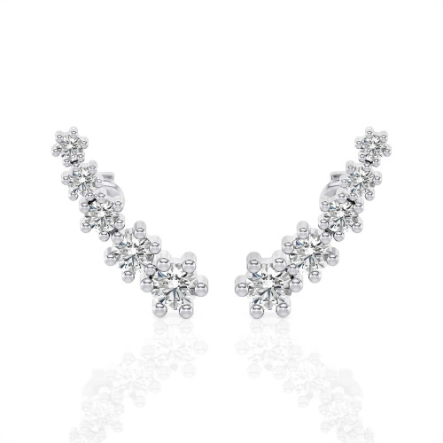 Lab Grown Diamond Club 0.5Ct Diamond Climber Earrings