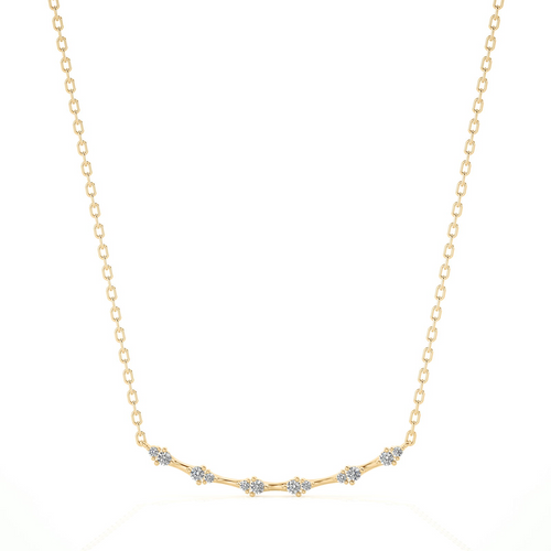 Curved Bar Diamond Necklace (0.33 cttw)