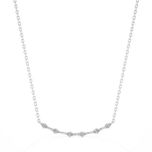 Curved Bar Diamond Necklace (0.33 cttw)