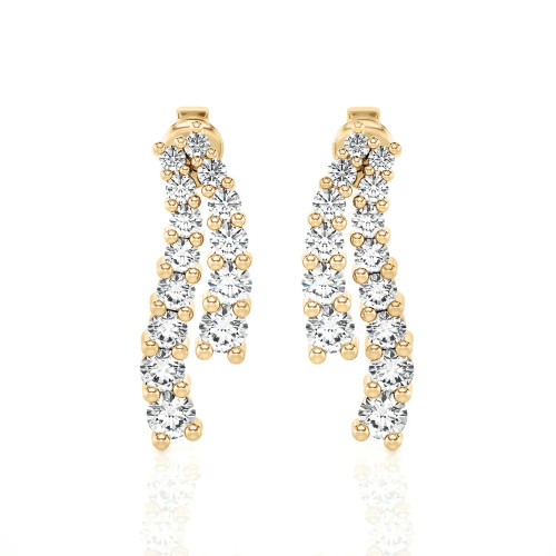 Lab Grown 1.25Ct Diamond Drop Earrings