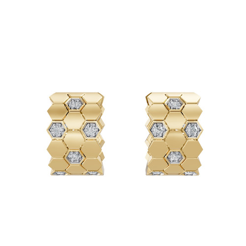 Lab-Grown 0.76 Carat Diamond Hoop Earrings