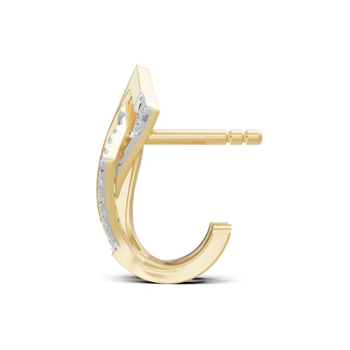 Lab-Grown 0.13 Carat Diamond Hoop Earrings