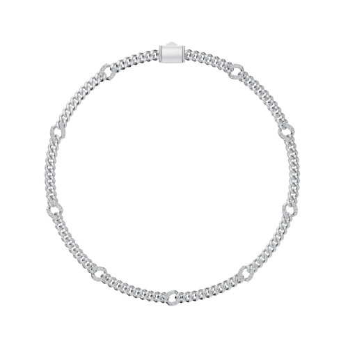Round Lab Grown 1.5 Ct Diamond Chain Necklace