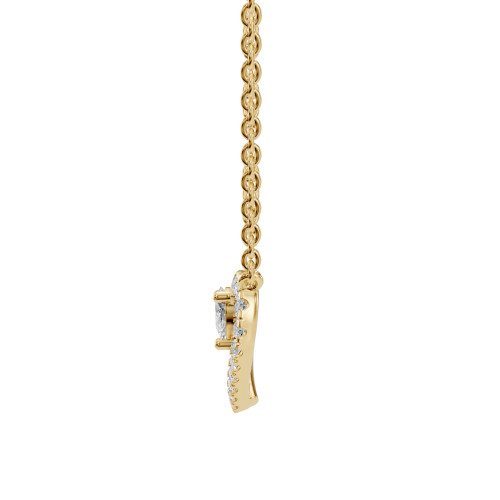 Lab Grown  0.17 Carat Diamond Heart Pendant Necklace