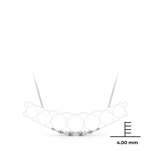 White Gold Seven Stone Diamond Necklace (1.33 ct.tw.)