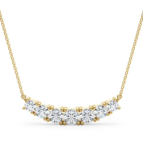 Yellow Gold Seven Stone Diamond Necklace (0.88 ct.tw.)