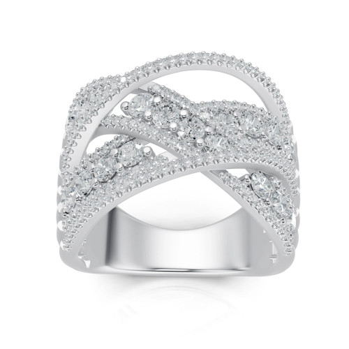 Lab Grown 1.42 Ct Diamond Crossover Ring