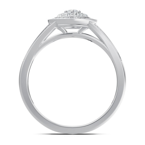 Lab Grown 0.68 Ct Diamond Vintage Halo Ring