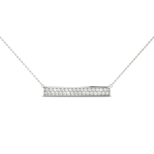 White Gold Diamond Bar Necklace (0.33 ct.tw.)