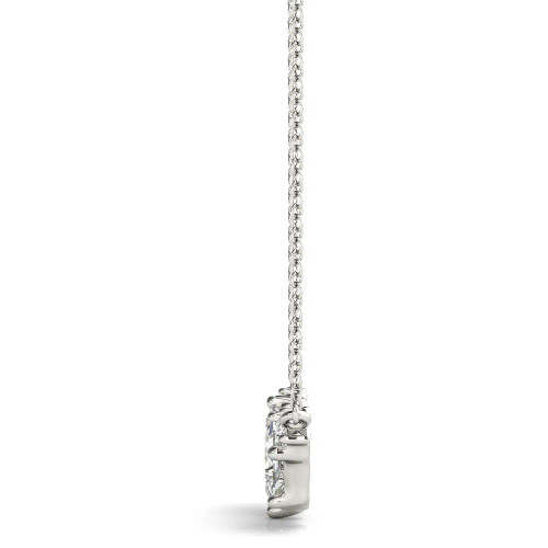 White Gold Asymmetric Diamond Necklace (0.63 ct.tw.)