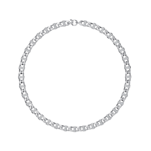 Lab Grown 1.99 Carat Round Diamond Chain Necklace