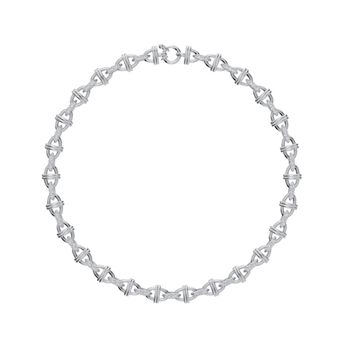 Lab Grown 2.5 Carat Round Diamond Chain Necklace