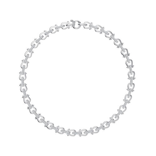 Lab Grown 2.49 Carat Round Diamond Chain Necklace