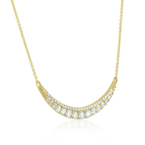 14K Yellow Gold Natural Diamond Fashion Necklace (0.71 ct.wt)