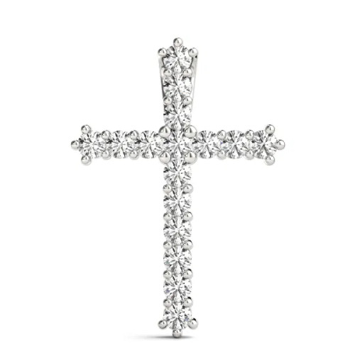 White Gold Cross Pendant (1.00 ct.tw.)